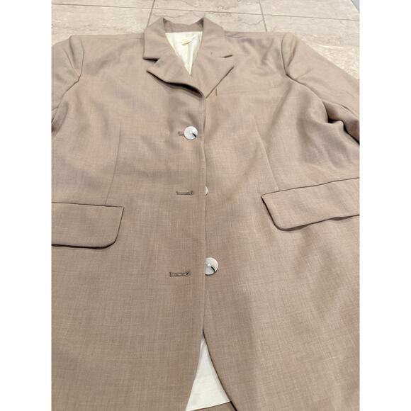 MAEVE Khaki Tan Oversized Double Breasted Blazer Medium/Large - Picture 4 of 14
